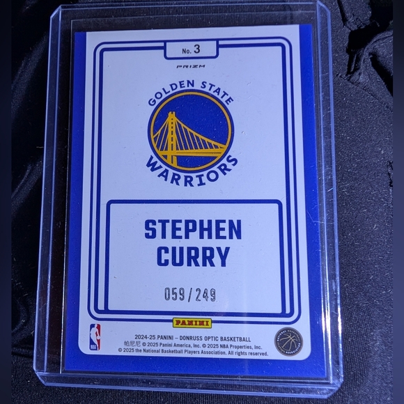 2024-25 Optic Stephen Curry #3 Winner Stays Green Hyper Prizm #'D /249 - Picture 2 of 2